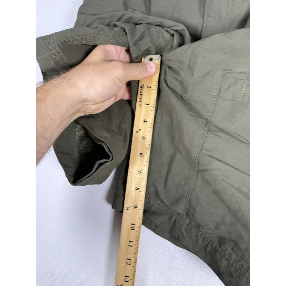 The North Face Paramount Trail Hiking Shorts Men Medium Brown Green Nylon *Read